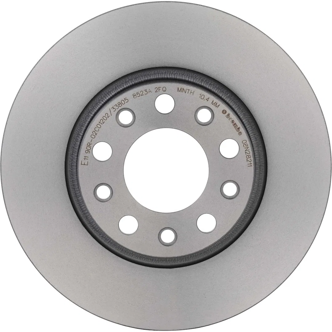 KT00638 – BREMBO Brake Kit, Ceramic Brake Pads 278 Millimeter UV Coated Solid High Carbon Cast Iron One Piece Rotor W...
